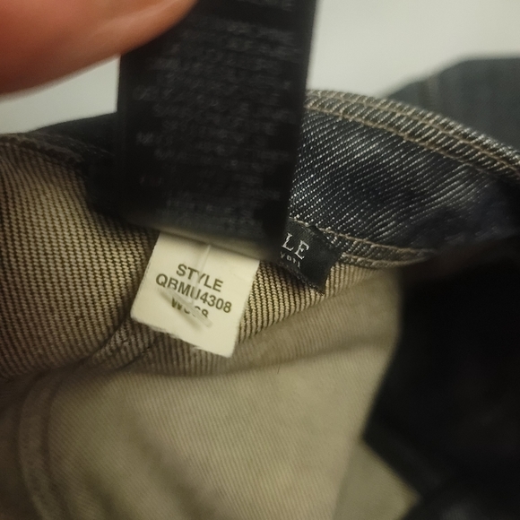 KENNETH COLE Jeans Jacket Asymmetrical Zip Snap Cuffs & Collar Sz 4 - Picture 5 of 8